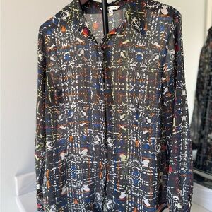 CAbi Festival Blouse Style # 129 Size Medium